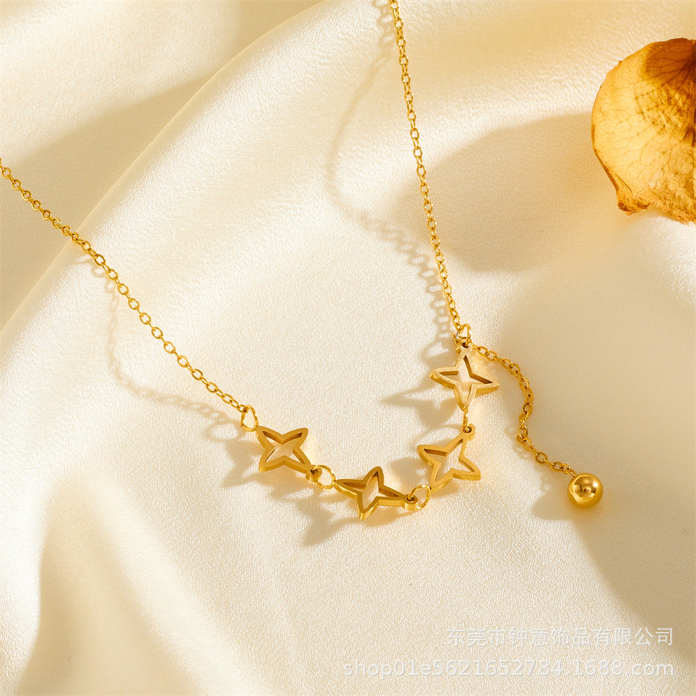 Wholesale Simple Titanium Steel Shell English Letters 18K Fashion Love Pendant Necklaces